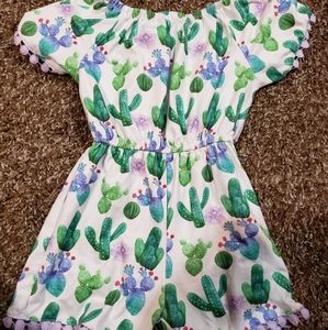 Toddler off the shoulder Boutique romper.